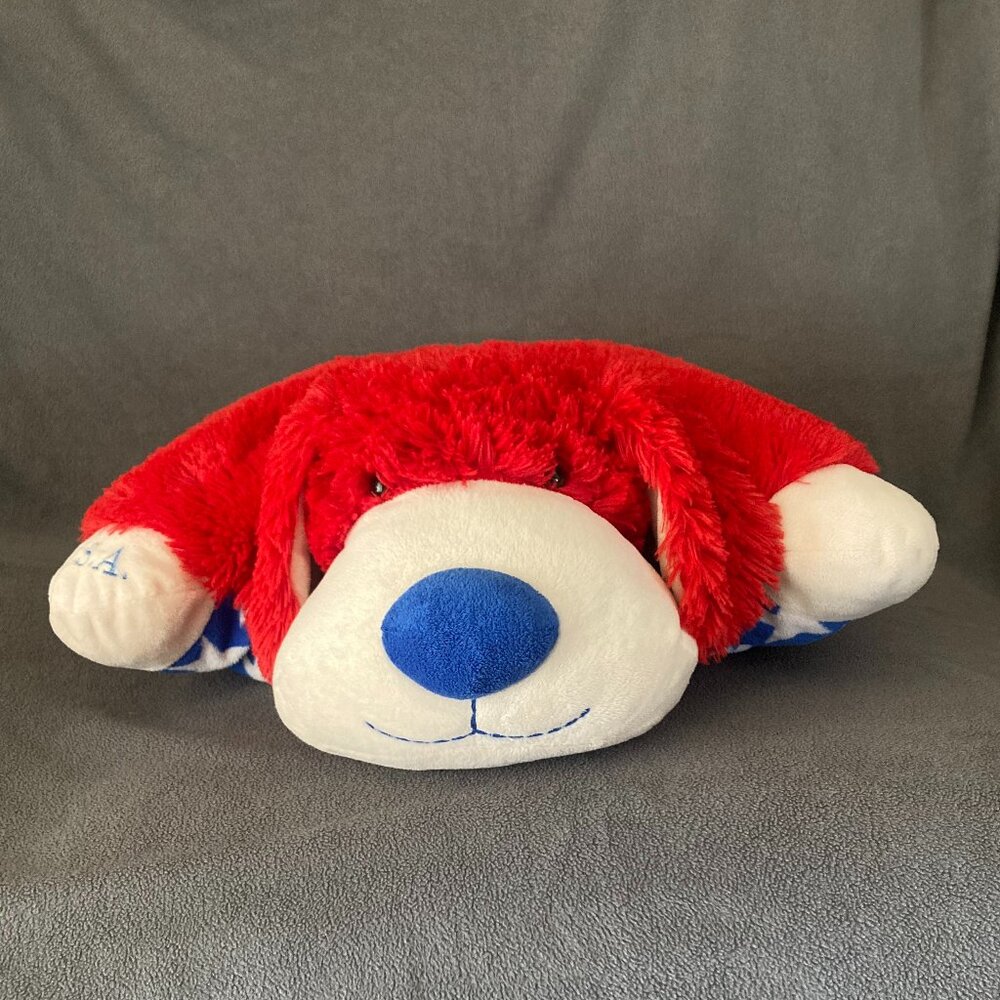 Pillow Pet Patriotic Limited Edition Red/White/Blue Dog Plush Stuffed Animal